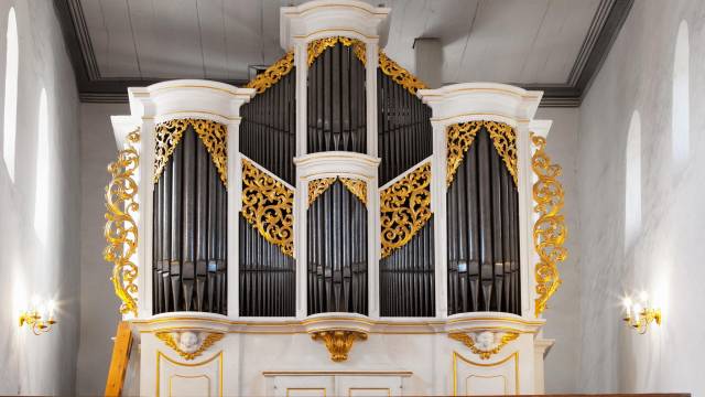 Silbermann-Trampeli-Orgel in der St. Kilianskirche in Bad Lausick Silbermann-Trampeli-Orgel in der St. Kilianskirche in Bad Lausick